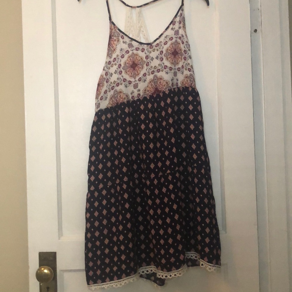 Navy floral dress